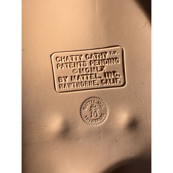 Vintage Chatty Cathy Doll Blonde Short Hair 1960 Non Talking by Mattel 19.5” - Picture 6 of 11